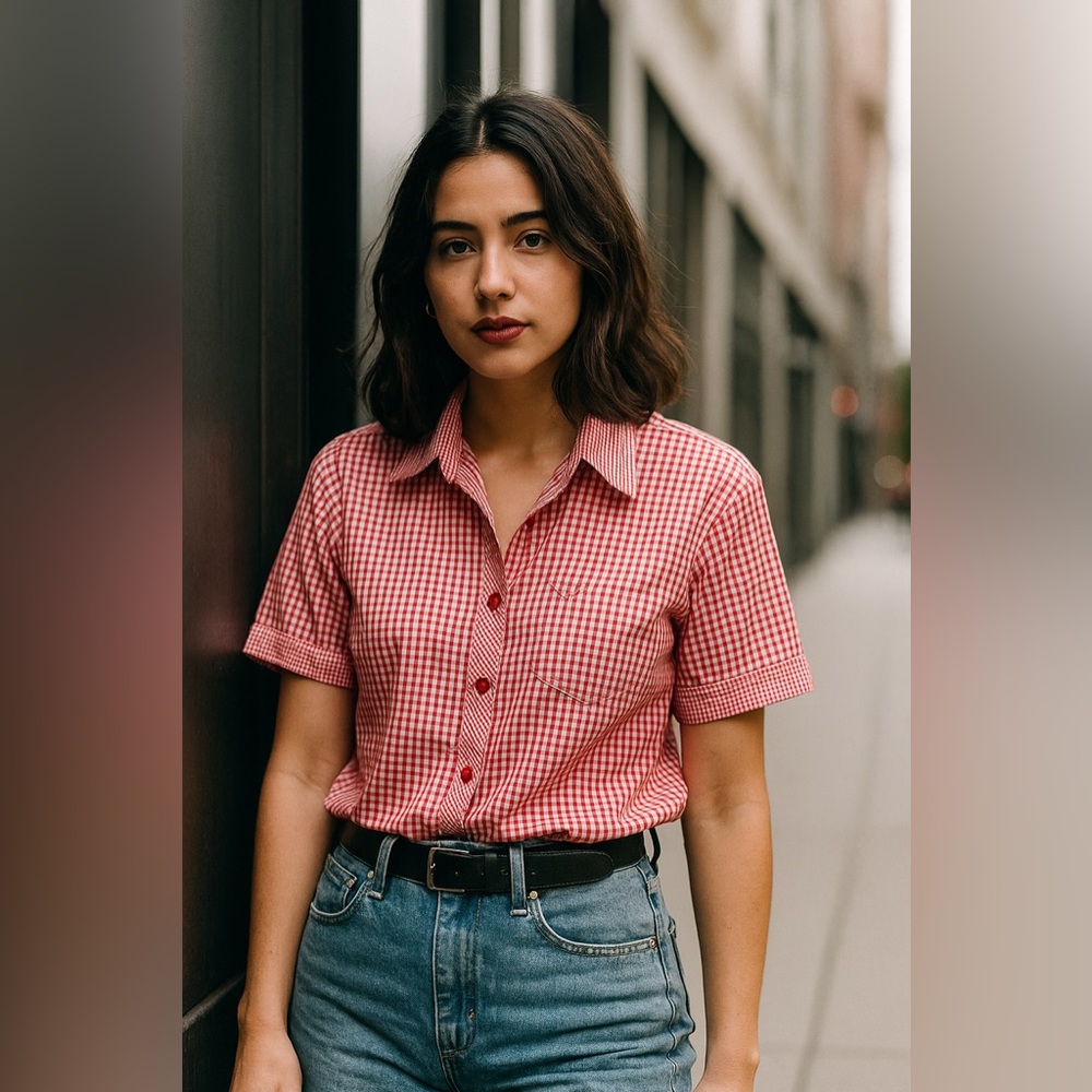 D Nee || Gingham Buttondown